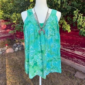 EUC- Vintage Batik Tie Dye Sleeveless Top- Size S-L